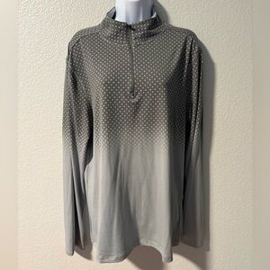 Kyodan Gray Ombre Dot Quarter-Zip Pullover